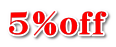 5％off